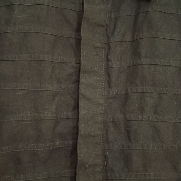 Lanzino Black Linen Short Sleeve Shirt Mens Size Extra Large - Picture 9 of 11